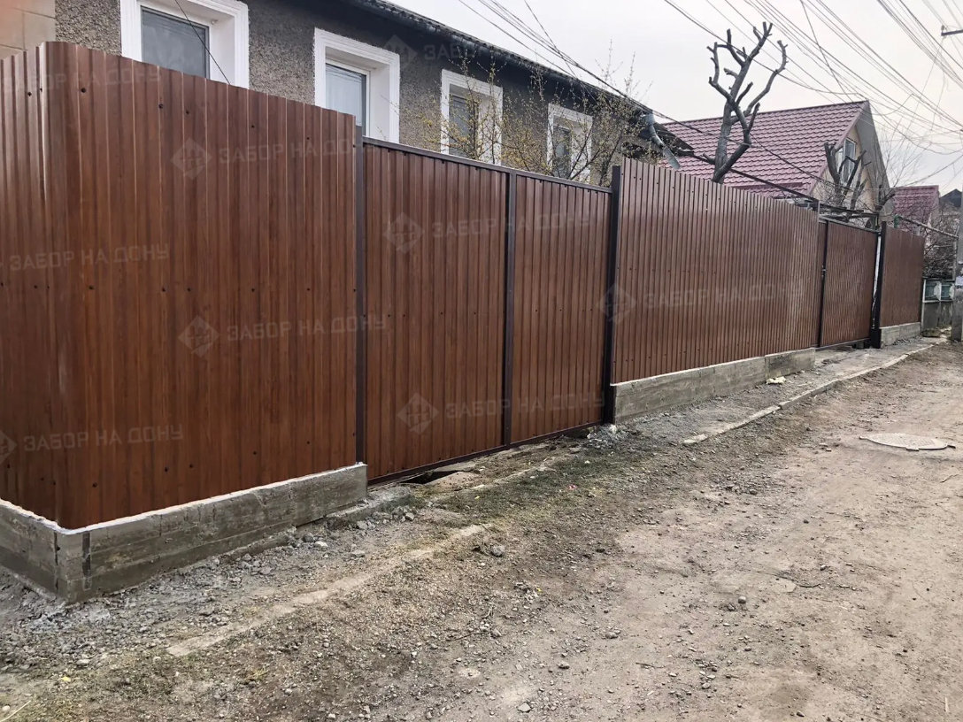 Распашные ворота из профлиста  в Балашихе